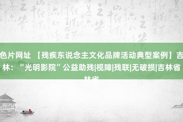 色片网址 【残疾东说念主文化品牌活动典型案例】吉林：“光明影院”公益助残|视障|残联|无破损|吉林省