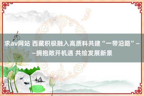 求av网站 西藏积极融入高质料共建“一带沿路”——拥抱敞开机遇 共绘发展新景
