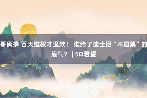 哥俩撸 百天维权才退款！ 谁给了迪士尼“不退票”的底气？ | 5D看望